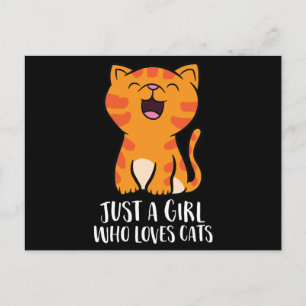 Just a Girl Who Loves Cats Pullover Postcard