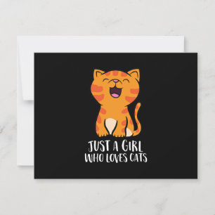 Just a Girl Who Loves Cats Pullover RSVP Card