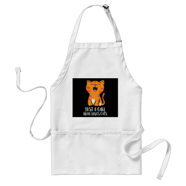 Just a Girl Who Loves Cats Pullover Standard Apron (Front)