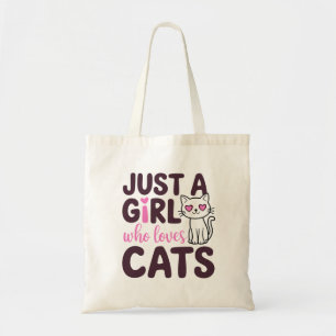 Just A Girl Who Loves Cats Tote Bag