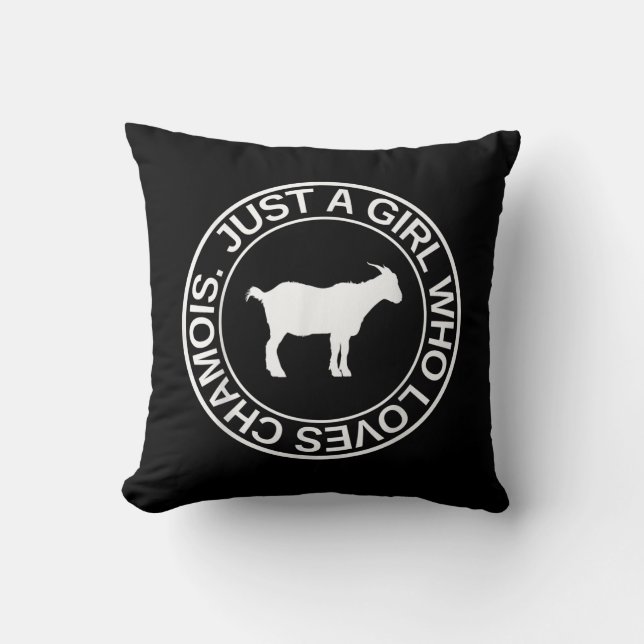 Just A Girl Who Loves Chamois Gift For Women Goat Cushion (Front)