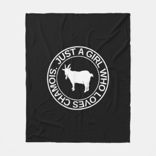 Just A Girl Who Loves Chamois Gift For Women Goat Fleece Blanket