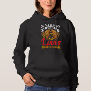 Just A Girl Who Loves Cheddar Cheese Snacks Toast Hoodie