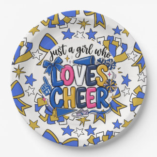 Just A Girl Who Loves Cheer Paper Plate