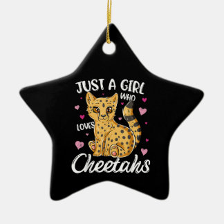 just a girl who loves cheetahs | cheetah gift ceramic ornament