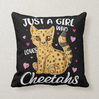 just a girl who loves cheetahs | cheetah gift cushion