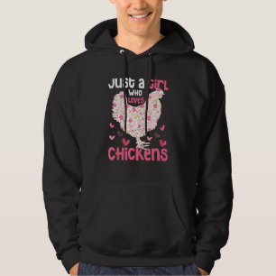 Just A Girl Who Loves Chickens And Goats Farming H Hoodie