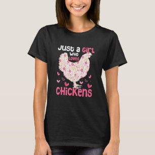 Just A Girl Who Loves Chickens And Goats Farming H T-Shirt