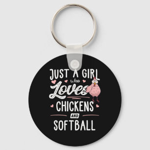 Just A Girl Who Loves Chickens And Softll Gift Chi Key Ring