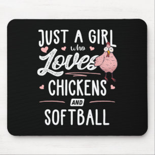 Just A Girl Who Loves Chickens And Softll Gift Chi Mouse Pad