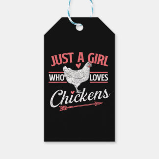 Just A Girl Who Loves Chickens - Chicken Lover Pou Gift Tags
