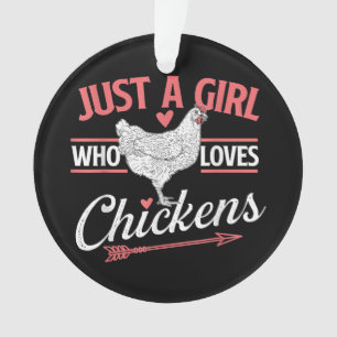 Just A Girl Who Loves Chickens - Chicken Lover Pou Ornament