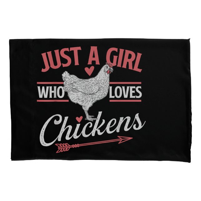 Just A Girl Who Loves Chickens - Chicken Lover Pou Pillowcase (Front)