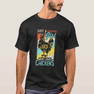 Just A Girl Who Loves Chickens Packers Floral Sunf T-Shirt