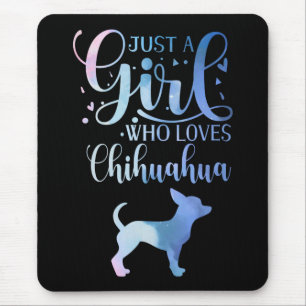 Just A Girl Who Loves Chihuahua Dog Owner Lady Mouse Pad