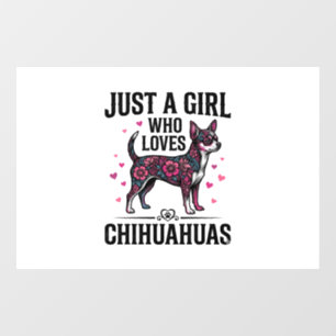 Just A Girl Who Loves Chihuahuas Vintage Dog Desig