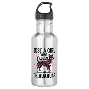 Just A Girl Who Loves Chihuahuas Vintage Dog Desig 532 Ml Water Bottle