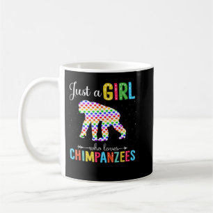 Just a Girl Who Loves Chimpanzees Love Pattern Chi Coffee Mug