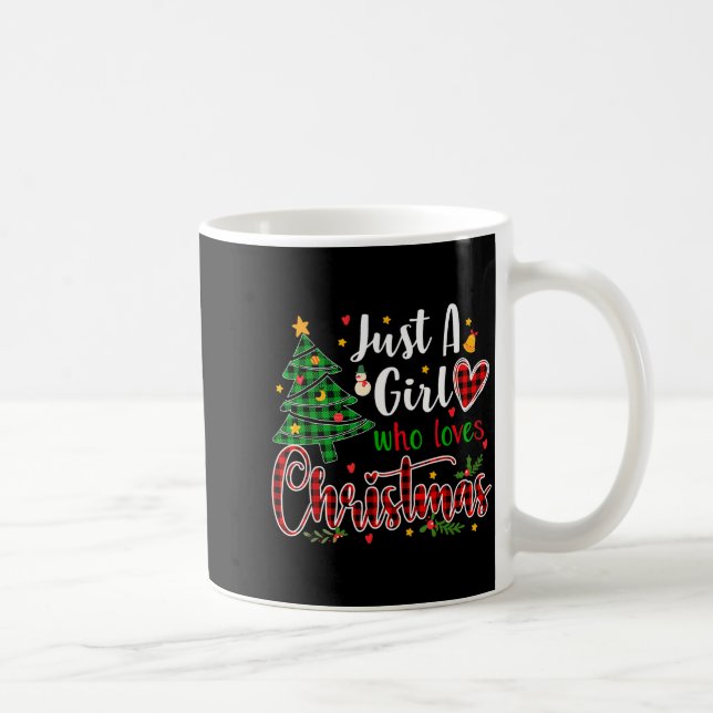 Just A Girl Who Loves Christmas Funny Xmas Pajama  Coffee Mug (Right)