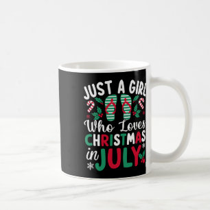 Just A Girl Who Loves Christmas In July Summer Bea Coffee Mug