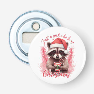 Just A Girl Who Loves Christmas Racoon-71692 Bottle Opener