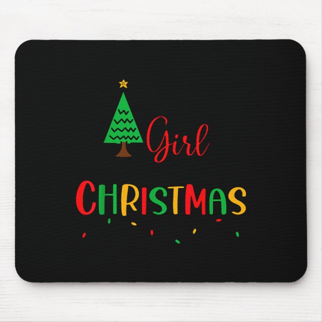 Just A Girl Who Loves Christmas, Women, Girls, Kid Mouse Pad (Front)