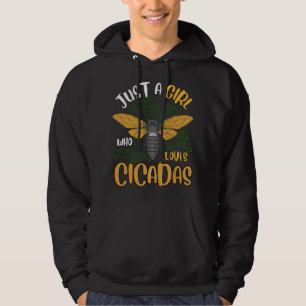 Just A Girl Who Loves Cicadas Brood X 2021 Insect Hoodie