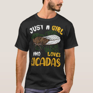Just a Girl Who Loves Cicadas Cute Animal Cicada T-Shirt