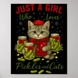 Just A Girl Who Loves Ckles And Cats Christmas  Poster