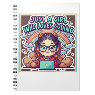 Just A Girl Who Loves Coding Geek Coding Women Notebook