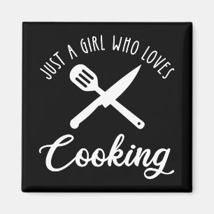 Just A Girl Who Loves Cooking Magnet