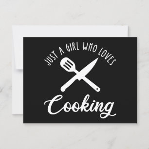 Just A Girl Who Loves Cooking Postcard