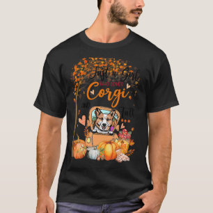 Just A Girl Who Loves Corgi And Fall Thanksgiving T-Shirt