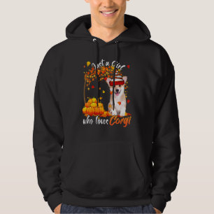 Just A Girl Who Loves Corgi Dog Thanksgiving Hoodie