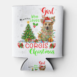 Just A Girl Who Loves Corgis And Christmas Santa R Can Cooler