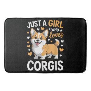 Just A Girl Who Loves Corgis Bath Mat