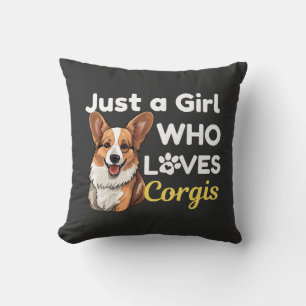 Just a Girl Who Loves Corgis Cushion
