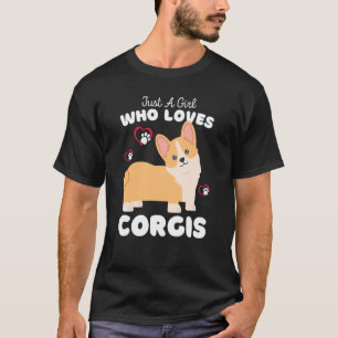 Just A Girl Who Loves Corgis Cute Corgis Kids Teen T-Shirt