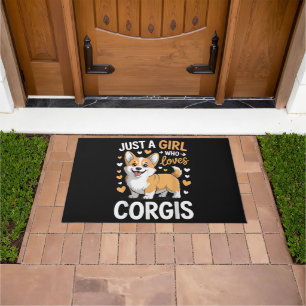 Just A Girl Who Loves Corgis Doormat