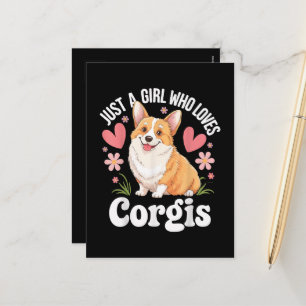 Just a girl who loves Corgis Holiday Postcard