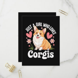 Just a girl who loves Corgis Invitation Postcard