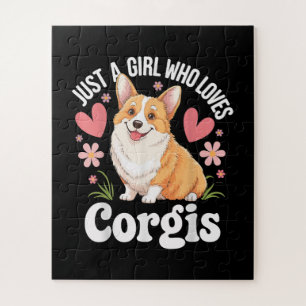 Just a girl who loves Corgis Jigsaw Puzzle
