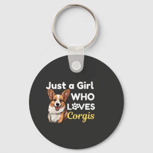 Just a Girl Who Loves Corgis Key Ring