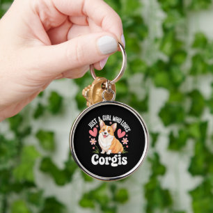 Just a girl who loves Corgis Key Ring