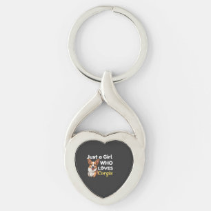 Just a Girl Who Loves Corgis Key Ring
