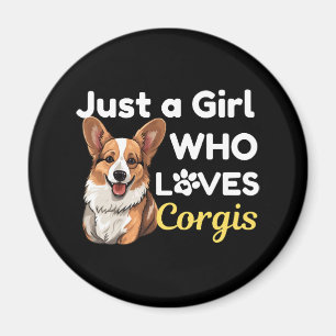 Just a Girl Who Loves Corgis Magnet