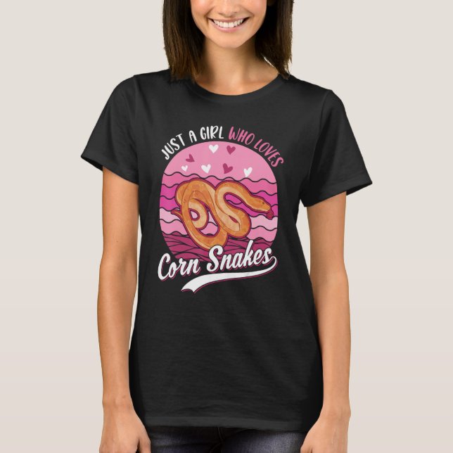 Just a girl who loves Corn Snakes Girl T-Shirt (Front)