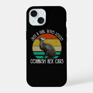 Just A Girl Who Loves Cornish Rex Cats iPhone 15 Case