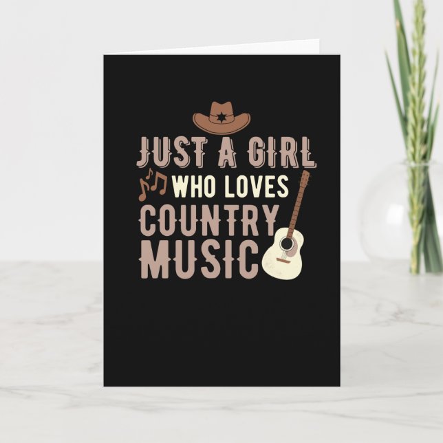 Just A Girl Who Loves Country Music Card (Front)