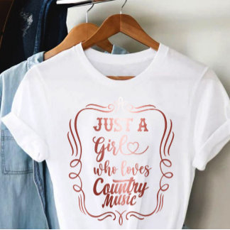Just A Girl Who Loves Country Music T-Shirt